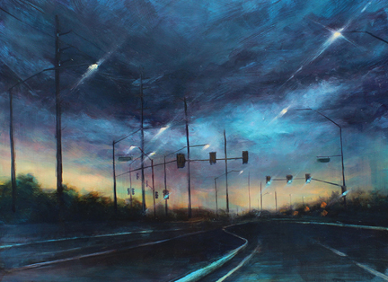 Night Glow 16x20 oil on board Inna Rohr ed